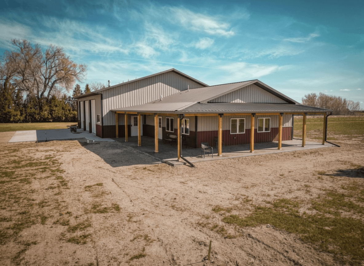 Post-frame building constructed by Western Building Supply